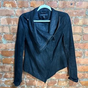 100% leather black jacket from London luxury brand Muubaa